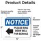Signmission Please Ring Door Bell For Service Sign With Symbol, 5 in W x Rectangle, Vinyl Decal OS-2PACK-NS-D-35-L-17580 - alternate 2